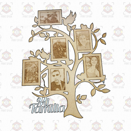 Árbol de palomas personalizado en Madera Con Fotos