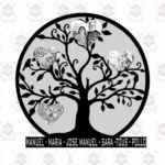 Árbol de la vida personalizado en Madera Con Fotos
