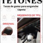 Tetones - Tacos de goma para enganche capota ( Pack 2 )